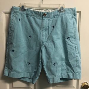 J crew blue swordfish shorts 35
